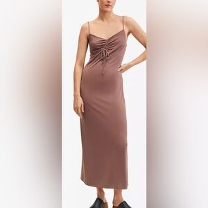 Mango Gathered Neckline Dress, sz L